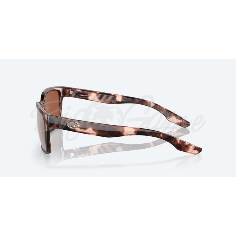 Очки поляризационные COSTA DEL MAR Palmas 580G цв. Coral Tortoise цв. ст. Copper Silver Mirror фото 4