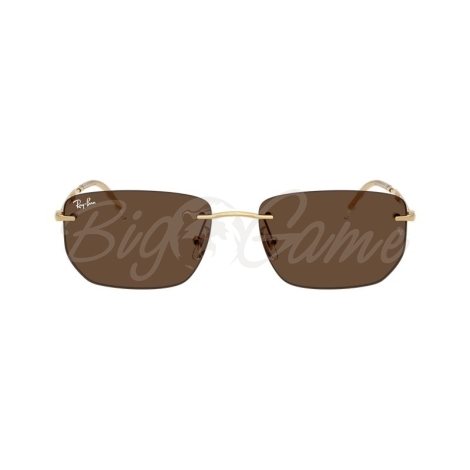 Очки солнцезащитные RAY-BAN RB3768 цв. Золотой цв. ст. Коричневый фото 4