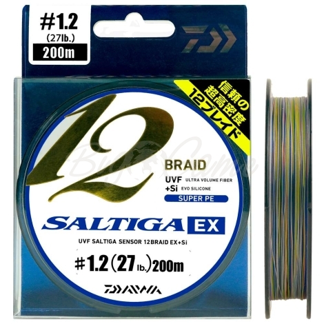 Плетенка DAIWA UVF Saltiga Sensor 12 Braid EX+Si многоцветный 200м #1,2 фото 1