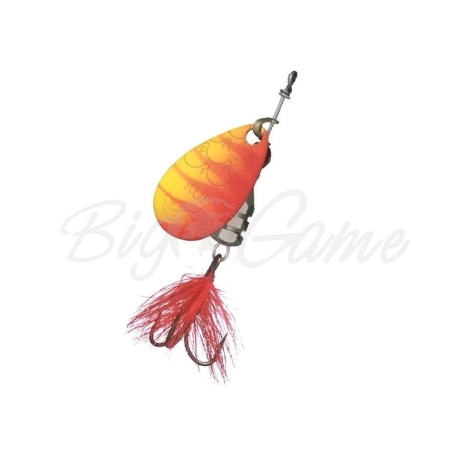 Блесна вращающаяся KUUSAMO Kuf-Lippa 40/5 (с опереньем) код цв. FYe/FR-B фото 1