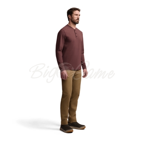 Лонгслив SITKA Foothills LS Henley цвет Cherry Wood фото 3