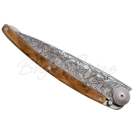 Нож DEEJO Tattoo Art Nouveau 37 гр., цв. juniper wood фото 2