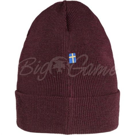 Шапка FJALLRAVEN Classic Knit Hat цв. 356 Dark Garnet фото 4