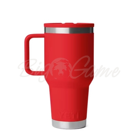 Термокружка YETI Rambler Travel Straw Mug 887 цвет Rescue Red фото 3