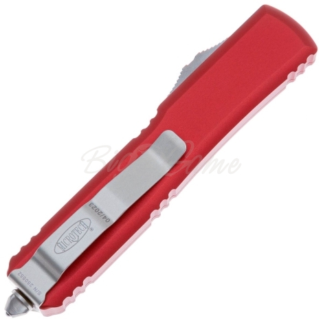 Нож автоматический MICROTECH Ultratech S/E сталь CTS-204P, рукоять рукоять алюминий цв. Красный фото 3
