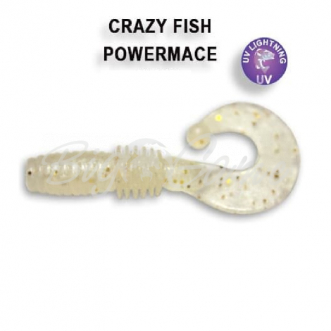 Твистер CRAZY FISH Power Mace 1,6" (8 шт.) зап. чеснок, код цв. 5 фото 1