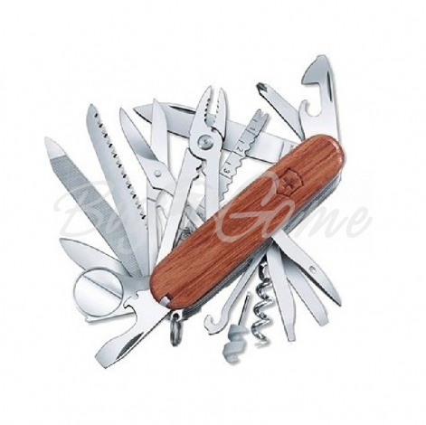 Нож VICTORINOX SwissChamp Wood 91мм 29 функций цв. орех (дерево) фото 1