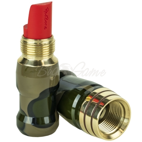 Манок на белолобого гуся D.E.D CUSTOM CALLS Зов вдовы Call of widow Short barrel (делрин) цв. Коричневый с рисунком фото 4