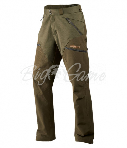 Брюки HARKILA Agnar Hybrid Trousers цвет Willow green фото 1