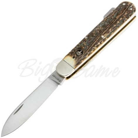 Нож складной полуавтоматический BOKER Jagdmesser Mono сталь CPM CruWear рукоять Рог оленя фото 1