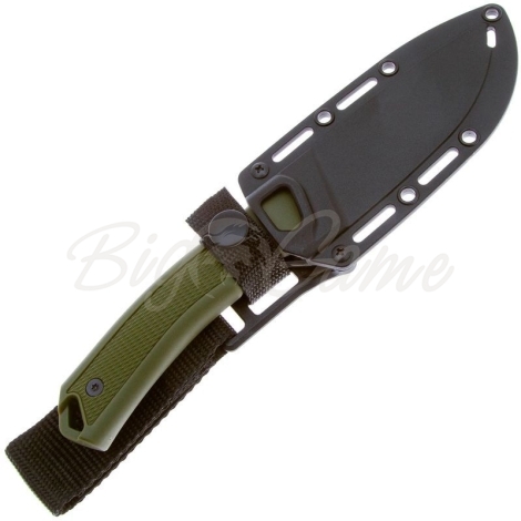 Нож с фиксированным клинком KERSHAW Deschutes Skinner сталь D2 рукоять Полипропилен цв. Зеленый фото 4
