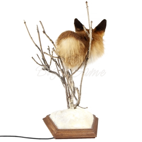 Чучело головы лисы в виде лампы на подставке фото 3