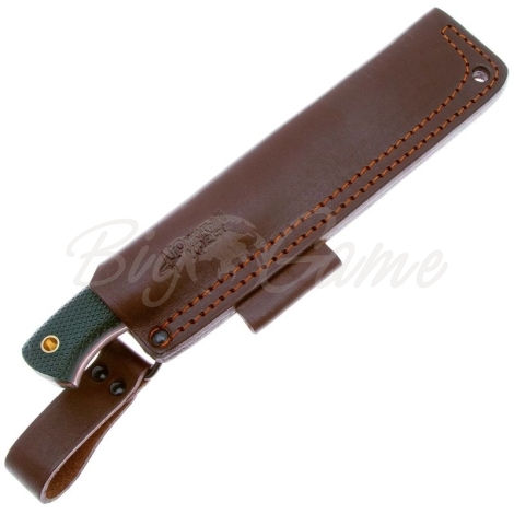 Нож ЮЖНЫЙ КРЕСТ Кедр L конвекс Сталь VG10 рукоять Микарта изумруд/насечка фото 2