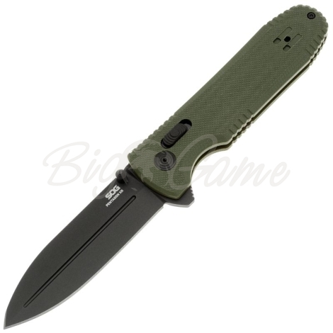 Нож складной полуавтоматический SOG Pentagon Mk3-OD сталь CTS-XHP рукоять Стеклотекстолит G10 цв. Зеленый фото 1