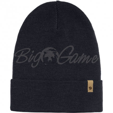 Шапка FJALLRAVEN Classic Knit Hat цвет 555 Dark Navy фото 1