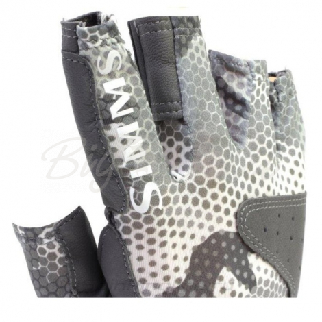 Перчатки SIMMS Solarflex Guide Glove цвет Hex Flo Camo Steel фото 7