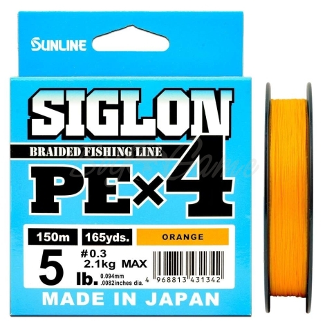 Плетенка SUNLINE Siglon PEx4 150м оранжевый фото 1