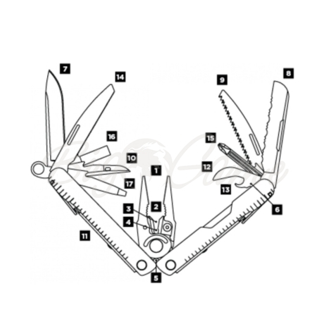 Мультитул LEATHERMAN Rebar цв. Металлик фото 2