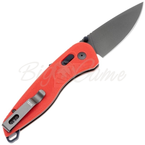 Нож складной полуавтоматический SOG Aegis Mk3 Red Indigo сталь D2 рукоять Нейлон цв. Красный фото 6
