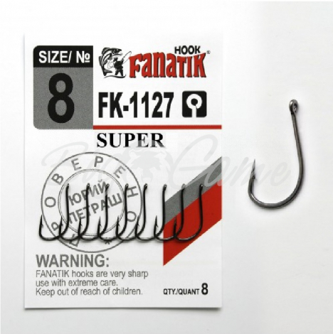 Крючок одинарный FANATIK FK-1127 Super № 8 (8 шт.) фото 1