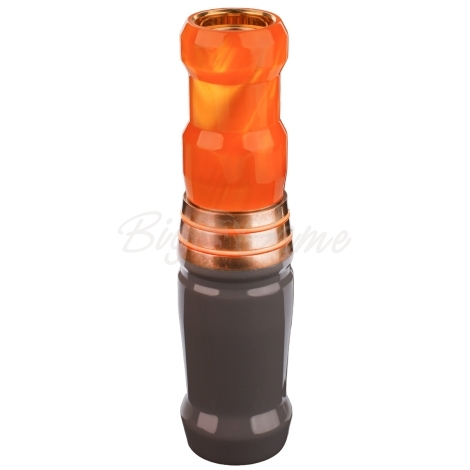 Манок на белолобого гуся D.E.D CUSTOM CALLS Зов вдовы Call of widow Short barrel (делрин) цв. Оранжевый перламутр фото 5
