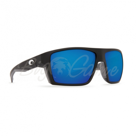 Очки поляризационные COSTA DEL MAR Bloke W580 р. XL цв. Matte Black + Matte Gray цв. ст. Blue Mirror Glass фото 1