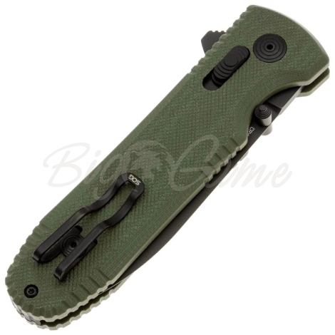 Нож складной полуавтоматический SOG Pentagon Mk3-OD сталь CTS-XHP рукоять Стеклотекстолит G10 цв. Зеленый фото 3