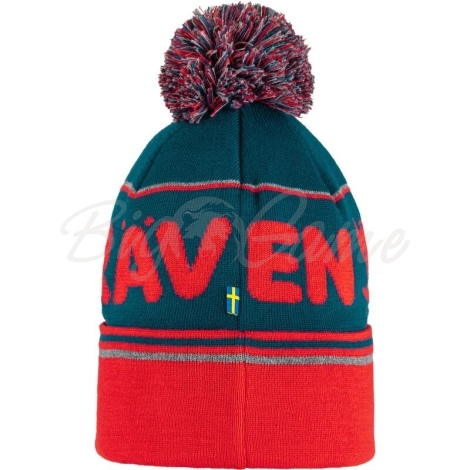 Шапка FJALLRAVEN Pom Hat цвет Storm-True Red фото 2