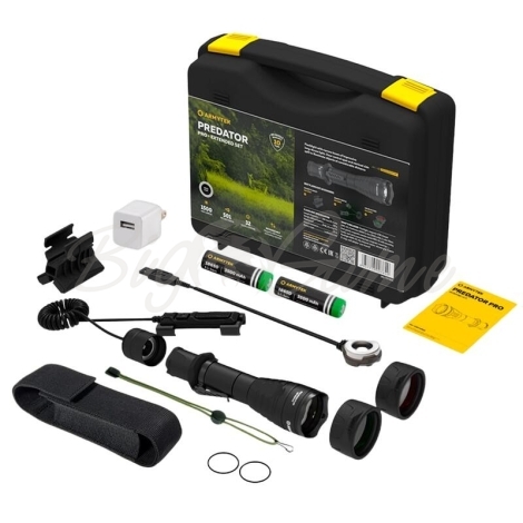 Фонарь тактический ARMYTEK Predator Pro Magnet USB Set Белый цвет Матовый черный фото 11