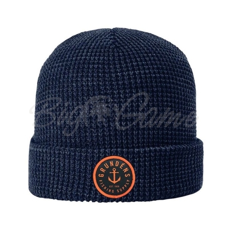 Шапка GRUNDENS Anchor Waffle Beanie цвет Navy фото 1