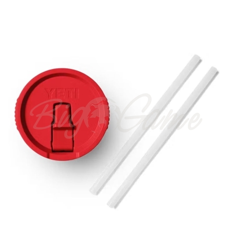 Крышка с трубочкой YETI Rambler Travel Mug Straw Lid цв. Rescue Red р. L (887 мл) фото 1
