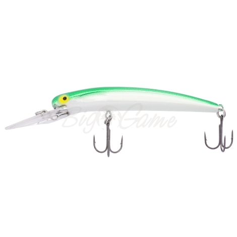 Воблер BAY RAT Long Drive 130F цв. green chrome фото 2
