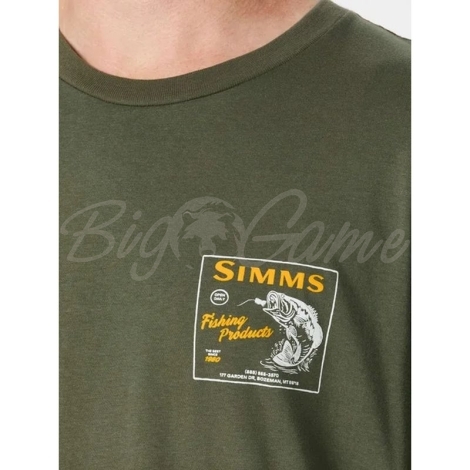 Футболка SIMMS Locals Bass Shop T-Shirt цвет Loden фото 3