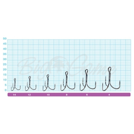 Крючок тройной OWNER ST-26BC-14 (8 шт.) код цв. BC фото 2