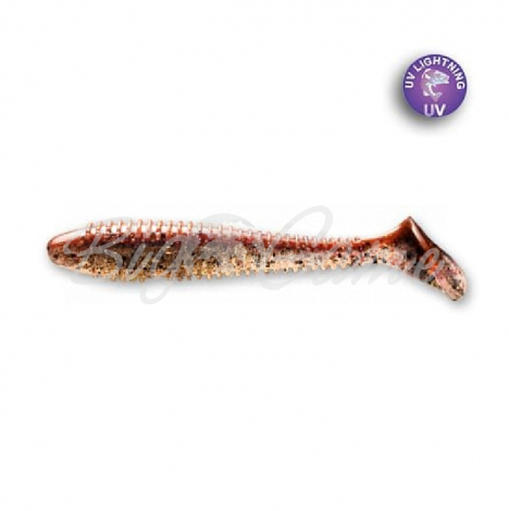 Виброхвост CRAZY FISH Vibro Fat 4" (4 шт.) зап. креветка, код цв. 1d фото 1