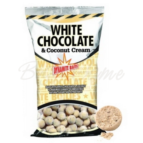 Бойл тонущий DYNAMITE BAITS 15 мм White Chocolate & Coconut Cream 1 кг фото 1