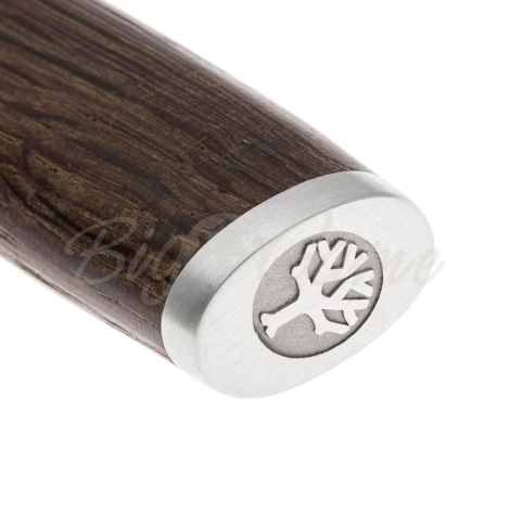 Нож с фиксированным клинком BOKER Meisterklinge Damast Santoku сталь VG-10,дамаск рукоять Дуб цв. Черный фото 2