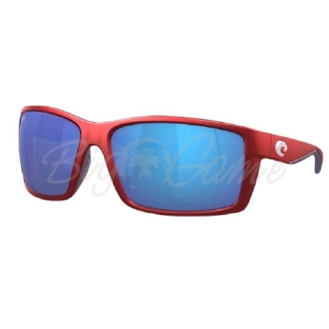 Очки поляризационные COSTA DEL MAR Reefton 580G р. L цв. Matte Usa Red цв. ст. Blue Mirror фото 1