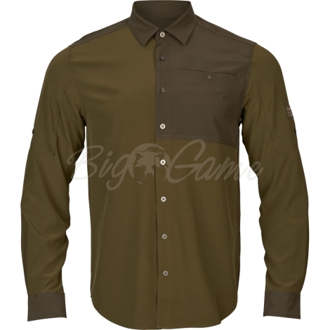 Рубашка HARKILA Logmar Lightweight L/S Shirt цвет Dark Olive / Willow Green фото 1