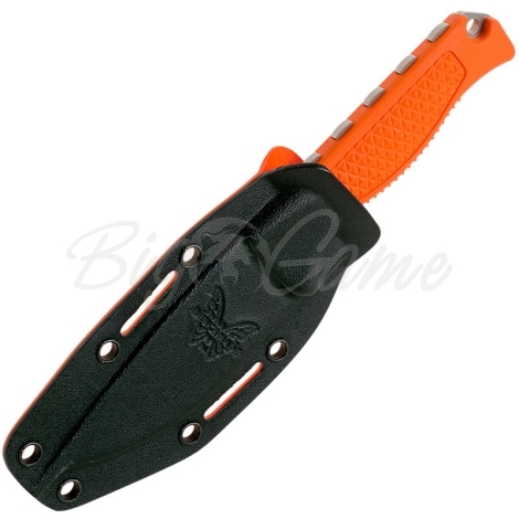 Нож охотничий BENCHMADE Steep Country сталь CPM S30V, рукоять резина Santoprene, цв. оранжевый фото 2