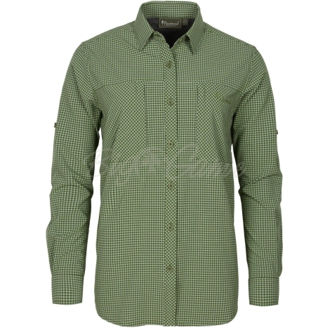 Рубашка PINEWOOD WS Insectsafe Shirt цвет Pine Green / Offwhite фото 1