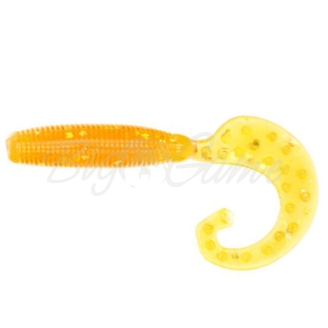 Твистер REINS Fat G-Tail Grub 4" (10 шт.) код цв. 430-Motor Oil Gold FLK фото 1