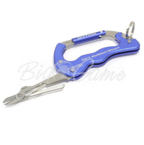 Карабин с ножницами GOLDEN MEAN Karabiner Scissors Blue фото 1