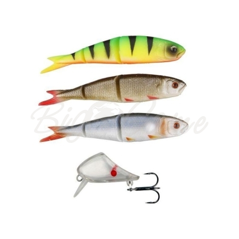 Набор приманок SAVAGE GEAR Soft 4Play Lip Scull Kit 19 см (3 + 1 шт.) цв. Roach/ Rudd/ Firetiger фото 1