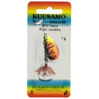Блесна вращающаяся KUUSAMO Kuf-Lippa 40/7 (с опереньем) код цв. BL/O/GR-S превью 2