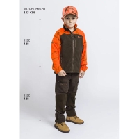 Толстовка PINEWOOD Kid Oviken Fleece Jacket цвет AP Blaze / Hunting Green превью 2