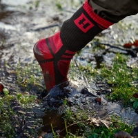 Носки HARKILA Waterproof Sock цвет red / black превью 2