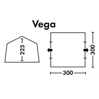 Шатер FHM Vega кемпинговый цвет Синий / Серый превью 2