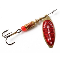 Блесна вращающаяся MEPPS old Aglia Long Redbo № 4 цв. Gold