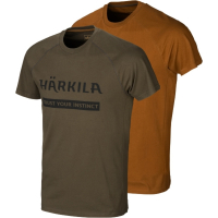 Футболка HARKILA Logo T-Shirt (2 шт.) цвет Willow green / Rustique clay превью 1